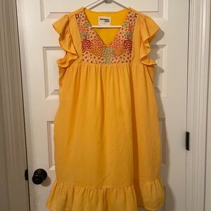 Yellow Ruffle Dress
